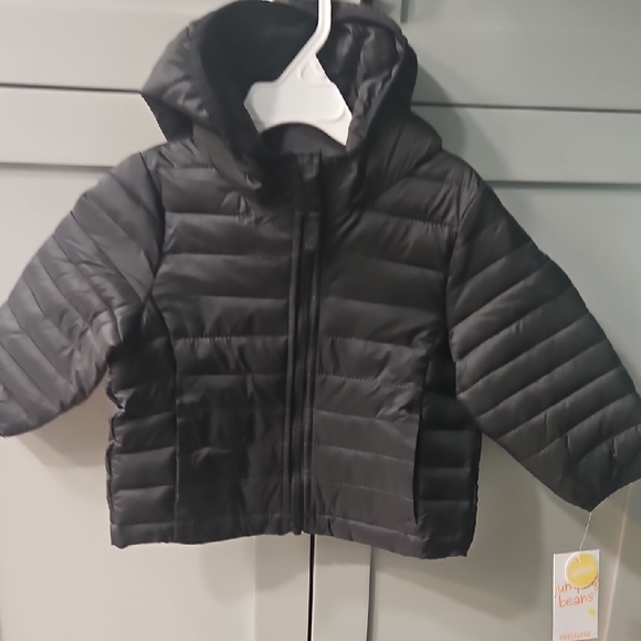 Jumping Beans Black Quilted Puffer Jacket with High Collar - Picture 1 of 4